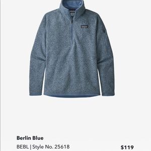 Patagonia Women’s Better Sweater 1/4 Zip Fleece